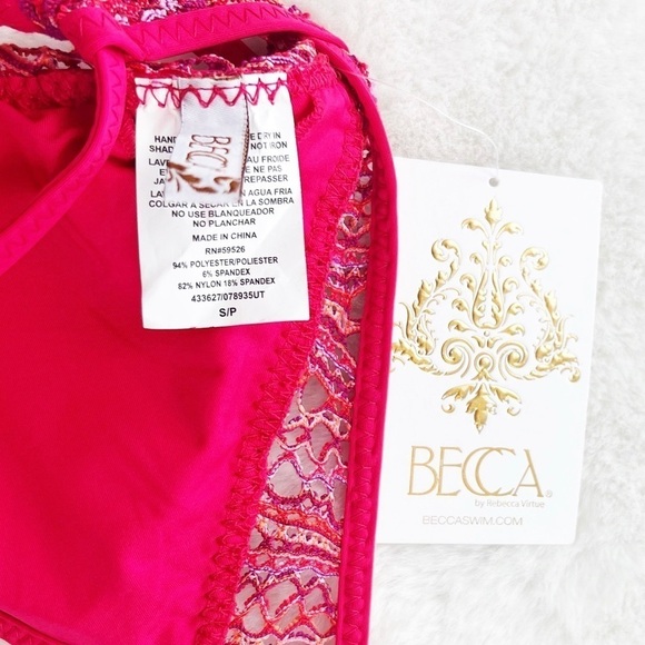 NWT Becca Ascend Grabiella Crochet Cross Back Bikini Top - Picture 8 of 8